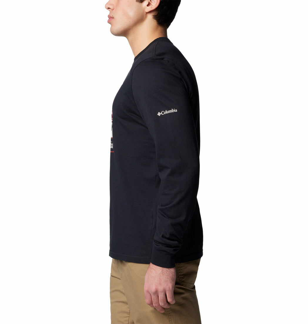 Columbia CSC Seasonal Logo LS Tee, Cotone pronto per | WhichOne