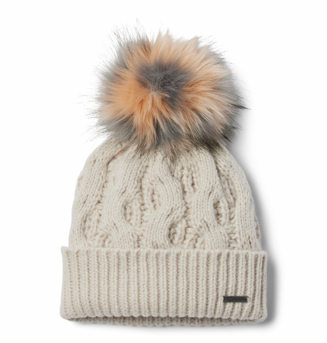 2092641-Boundless Days™ Cable Knit Pom Beanie-COLUMBIA