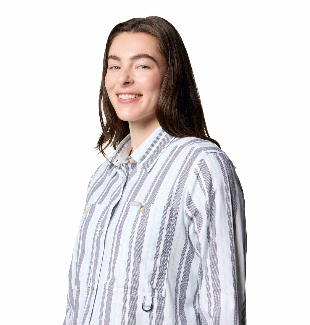 2118941-BREA FALLS™ WOVEN PATTERNED LS-COLUMBIA