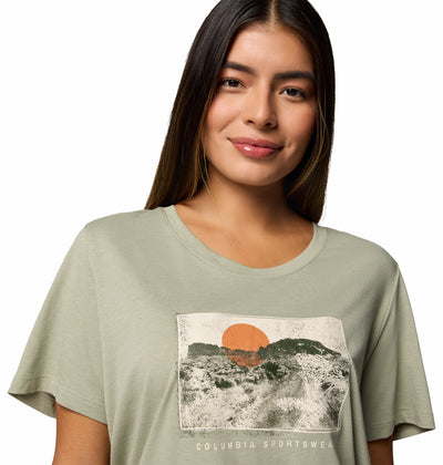 2120051-RUBY SPRINGS™ GRAPHIC SCOOP NECK SS-COLUMBIA