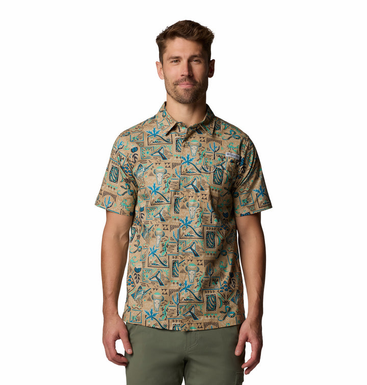 トップス  Traveler vintage sheeting indigo Wild Cast™ Camp Shirt – Columbia Sportswear Panamá