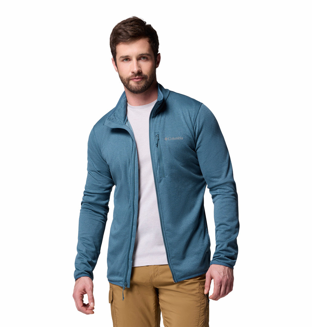 2136841-Essential Hike™ Grid Fleece Full Zip-COLUMBIA