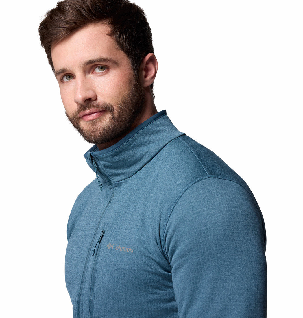 2136841-Essential Hike™ Grid Fleece Full Zip-COLUMBIA