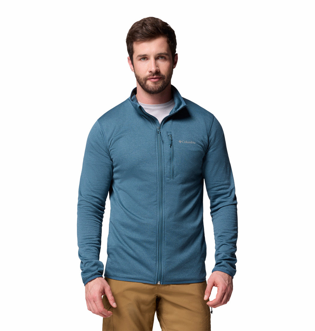 2136841-Essential Hike™ Grid Fleece Full Zip-COLUMBIA