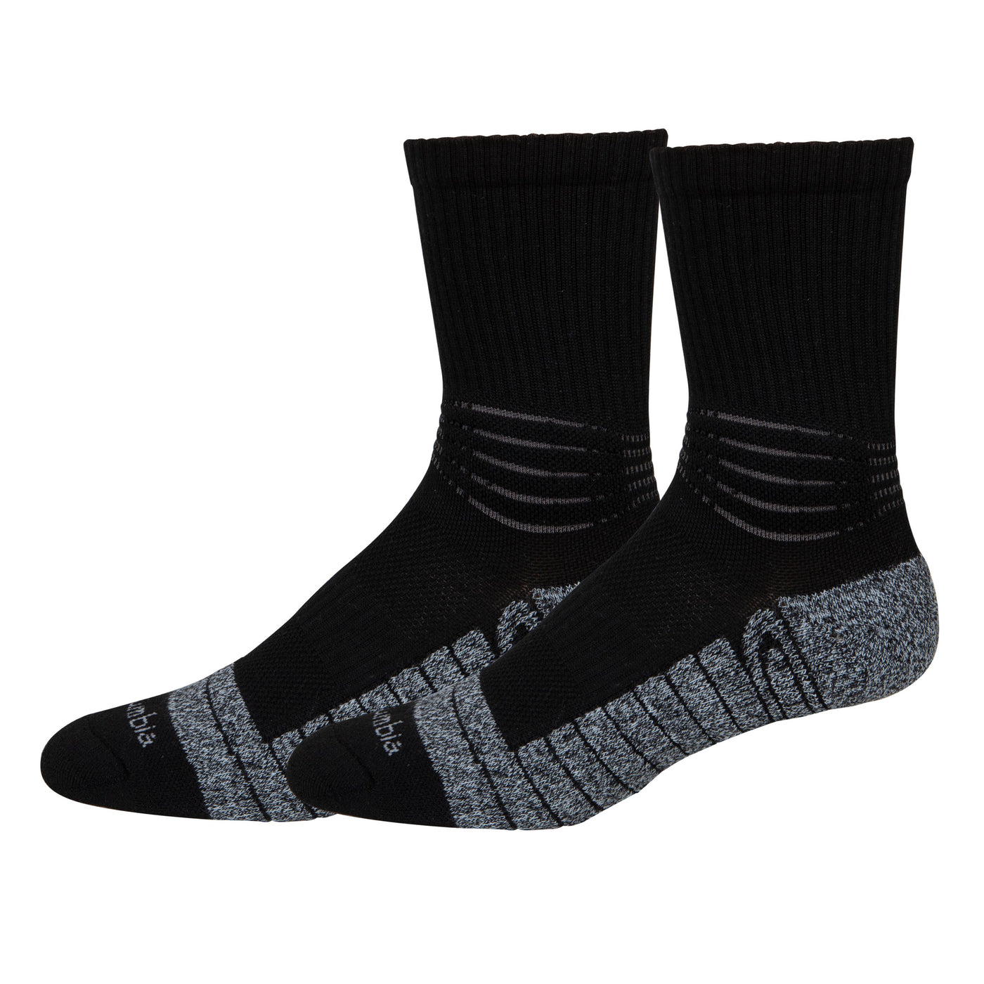 RCL345M-2PR-FLAT KNIT MARLED & SPACE DYE NO-SHOW-COLUMBIA