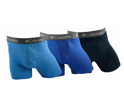 RCU3001CU-Polyester / Stretch 3 Pack Solid Boxer Brief-COLUMBIA